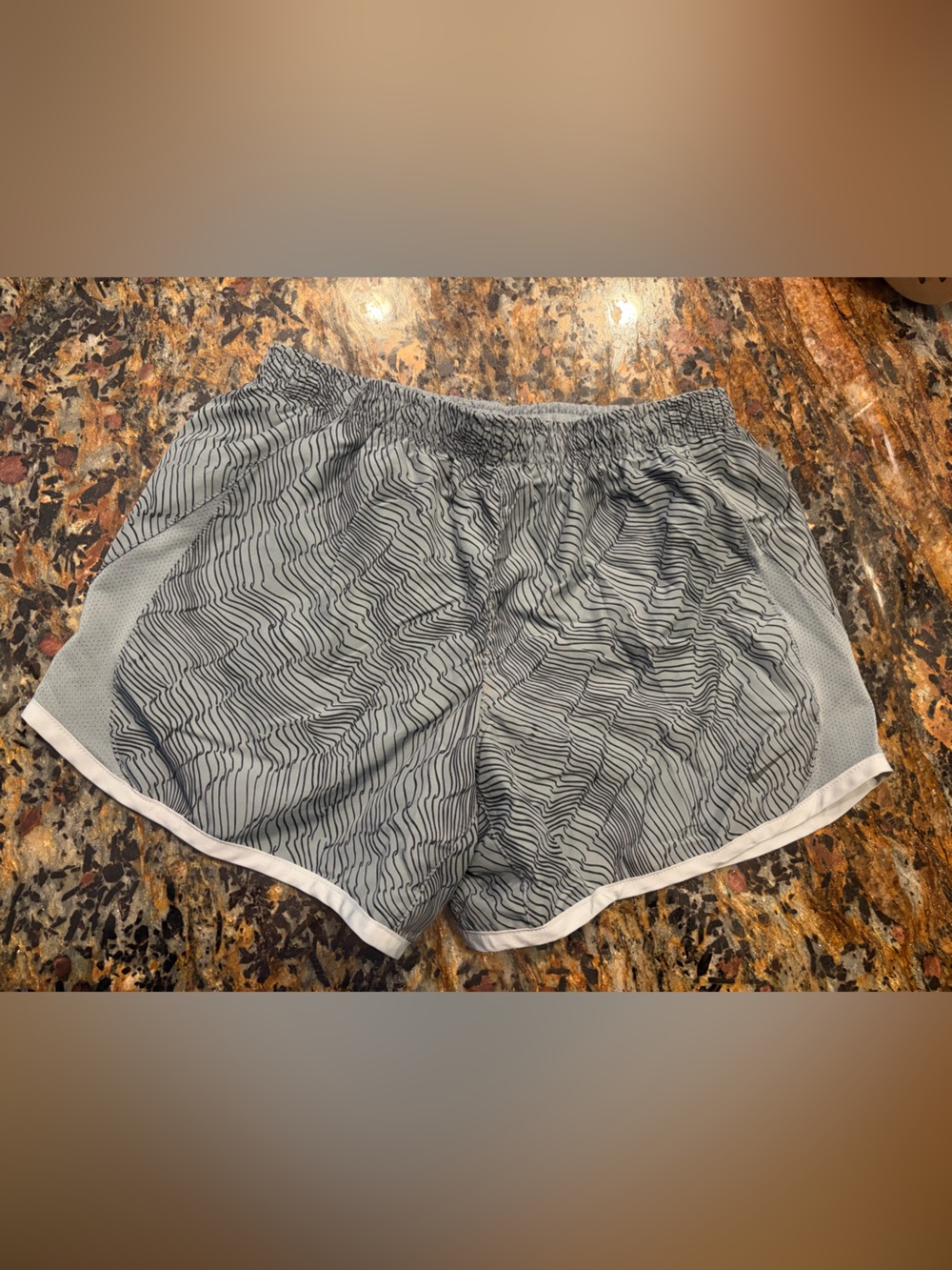 Nike Dri-Fit Grey and Black Running Shorts Girls Size Large